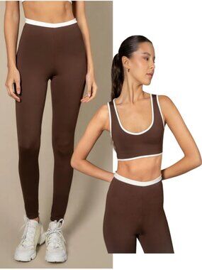 PORT DE BRAS Paola leggings NWT sz XS brown